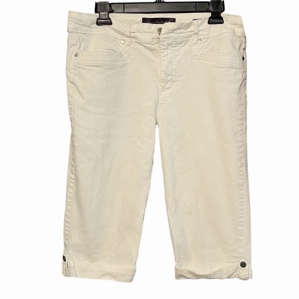 Gloria Vanderbilt size 10 ivory / cream cropped jeans